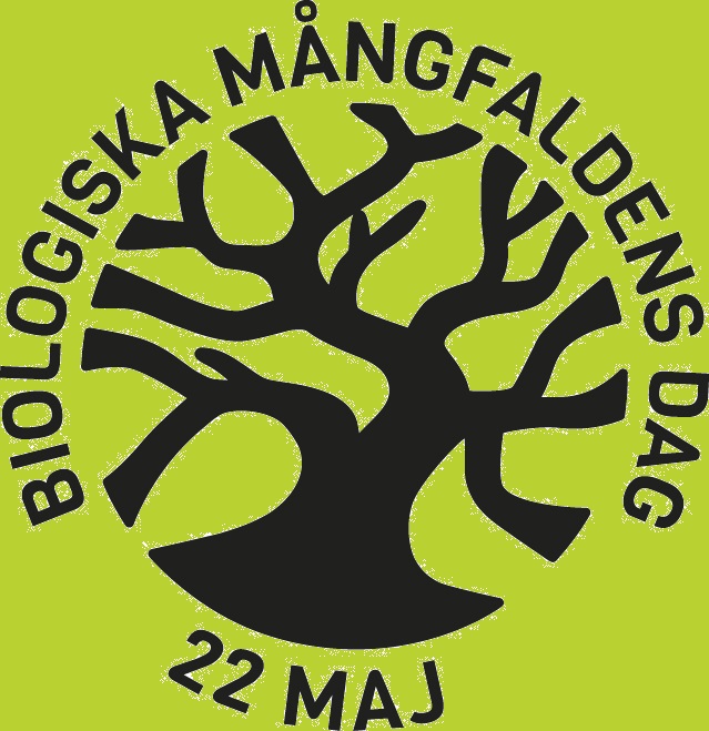 Logotyp Biologiska Mångfaldens Dag grön bakgrund