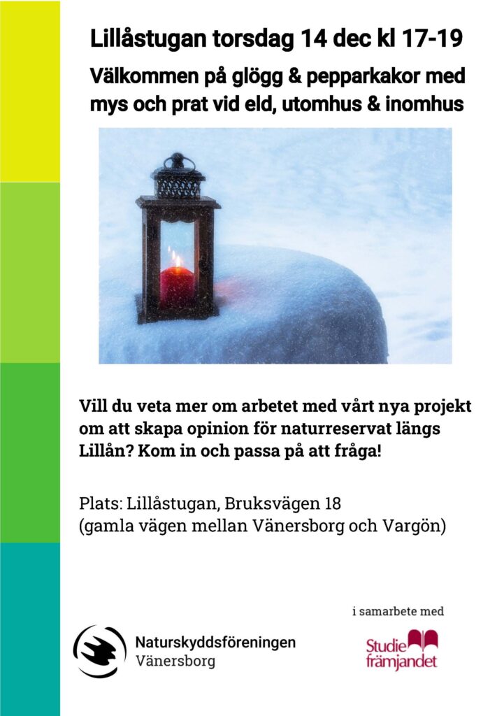 Affisch glöggkväll Lillåstugan to 14 dec 2023 Vänersborg